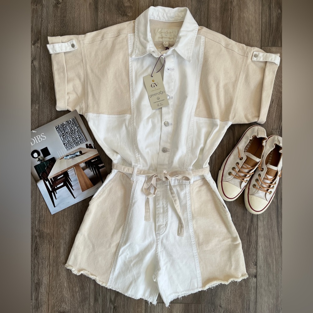 Gorgeous Gloria Vanderbilt Denim Two Tone Romper